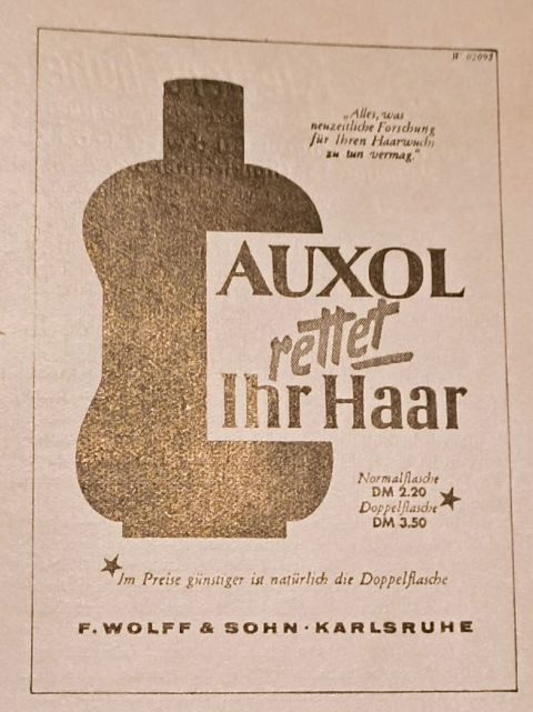 Auxol rettet ihr Haar - F. Wolff & Sohn, Karlsruhe